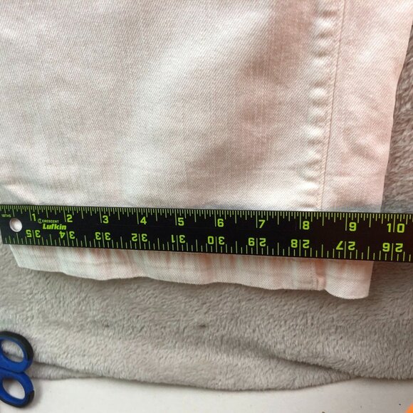 Chaps Womens Pants Size 12 Flared Leg Classic White Casual Stretch Cotton Travel - Picture 7 of 14